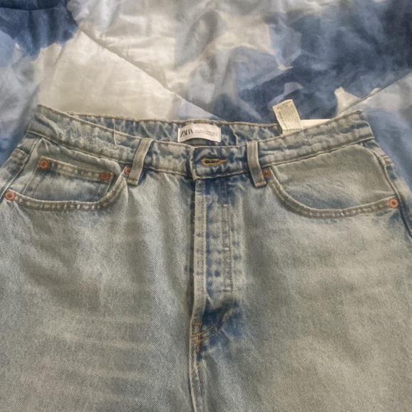 Nwt Zara high rise ankle light blue denim jeans - Picture 3 of 8